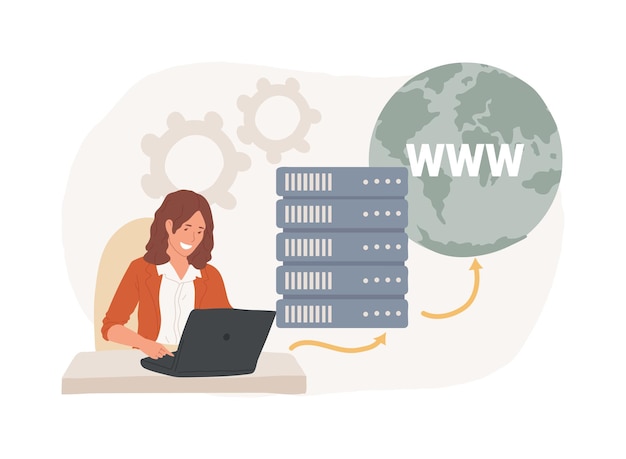 Proxy server isolated concept vector illustration