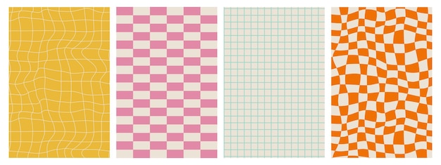 psychedelic checkerboard posters