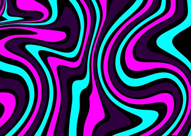 Psychedelic Swirls of Pink Cyan and Purple