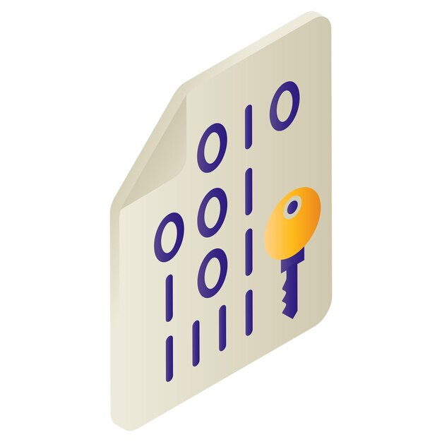 Public and Private API key encryption isometric Concept Secure Hash Algorithm Vector Icon Design