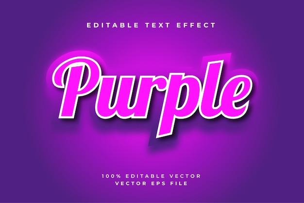 Purple style text effect
