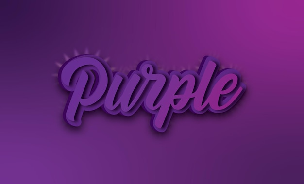 purple text that says purple on the bottom editable text effect