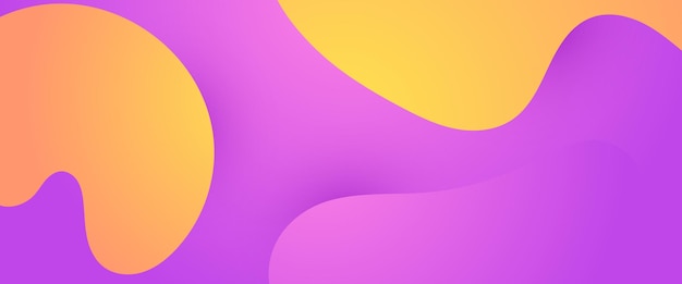 Purple violet and orange vector abstract creative banner in minimal and simple trendy style
