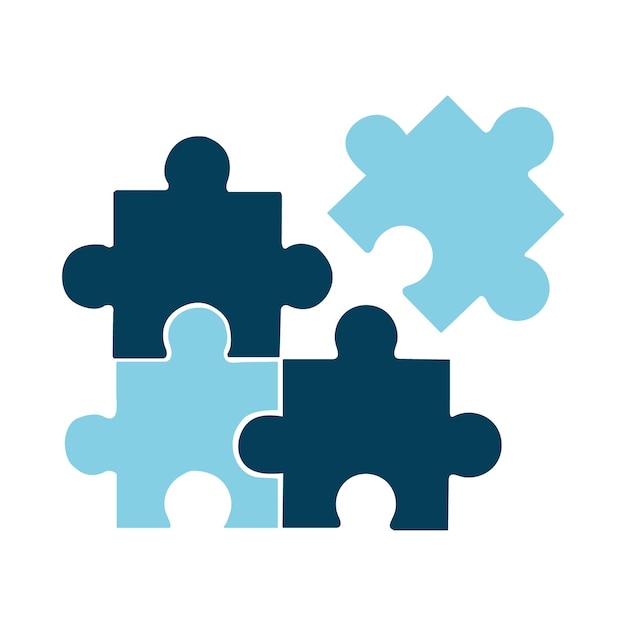 Puzzle pieces design illustration