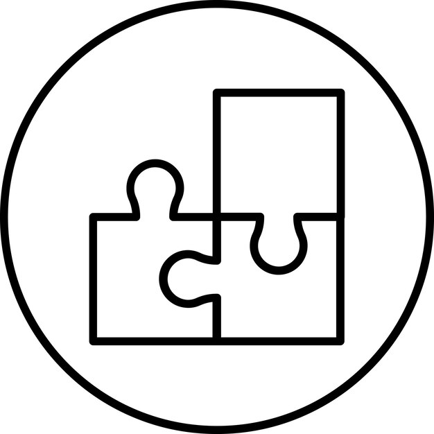 Puzzle vector icon illustration of Entertainment iconset