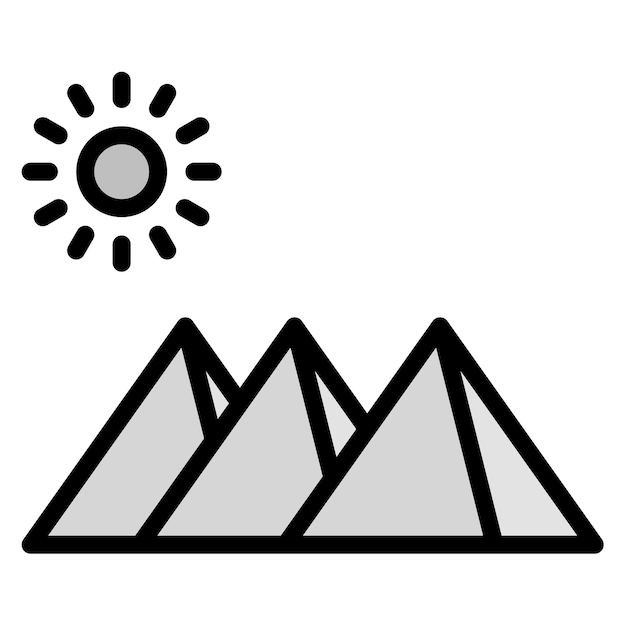 pyramids icon vector image can be used for rainforest