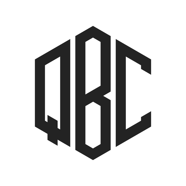 QBC Logo Design Initial Letter QBC Monogram Logo using Hexagon shape