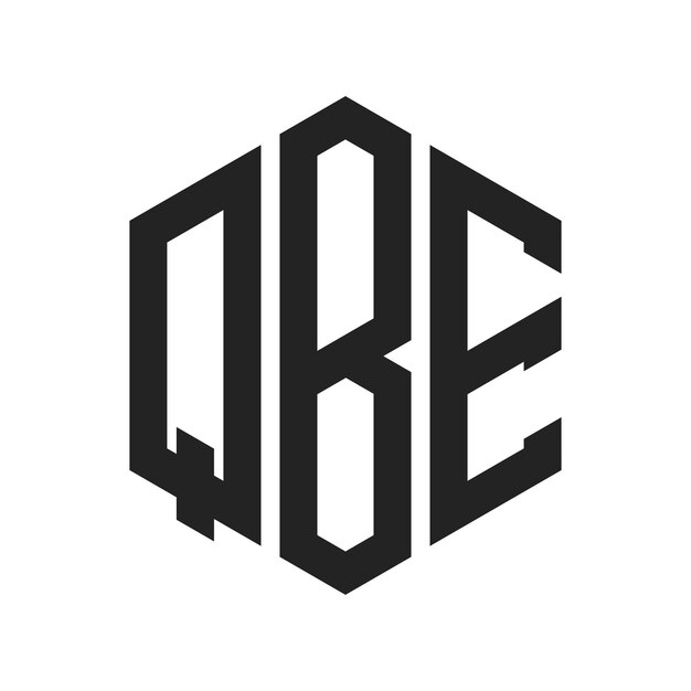 QBE Logo Design Initial Letter QBE Monogram Logo using Hexagon shape