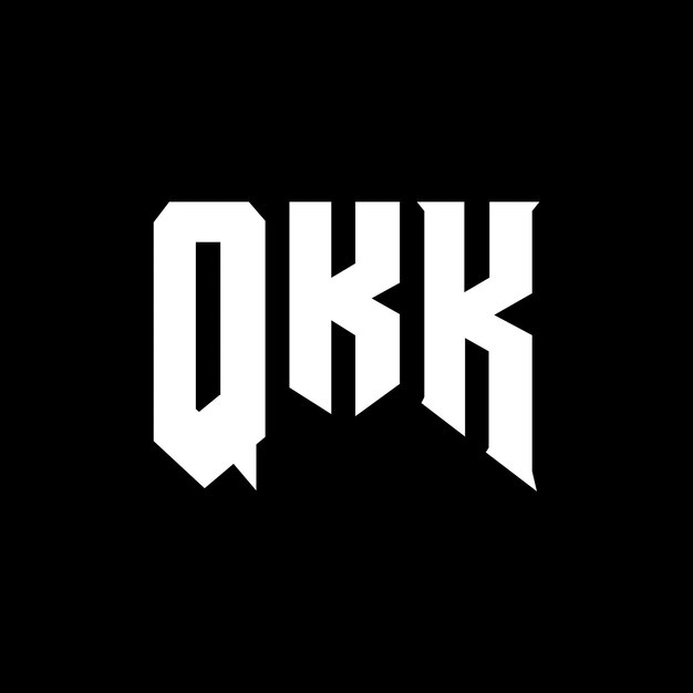 QKK letter logo design for technology company QKK logo design black and white color combination QKK logo QKK vector QKK design QKK icon QKK alphabet QKK typography logo design