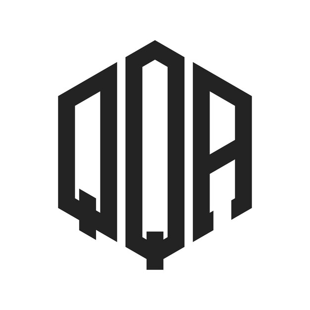 QQA Logo Design Initial Letter QQA Monogram Logo using Hexagon shape