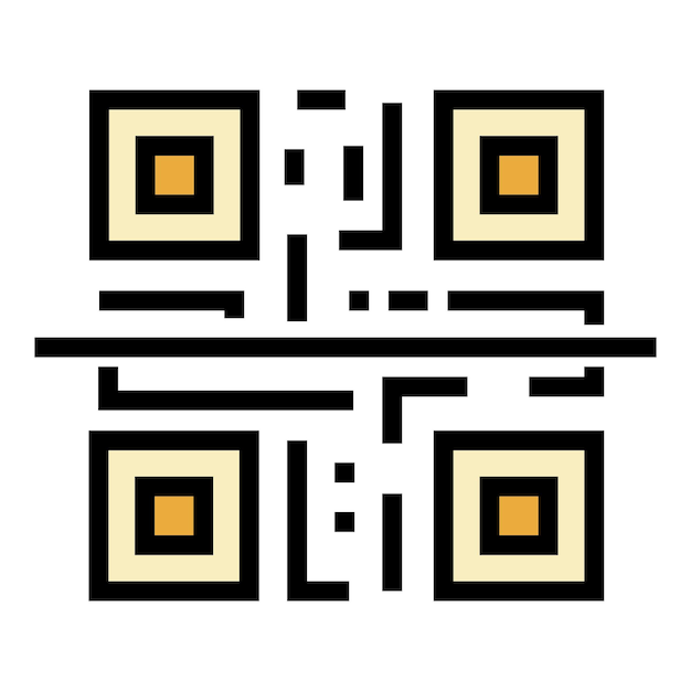 QR code scan icon Outline QR code scan vector icon color flat isolated