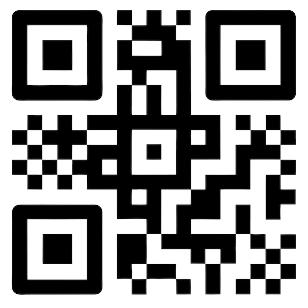 QR code silhouette vector illustration