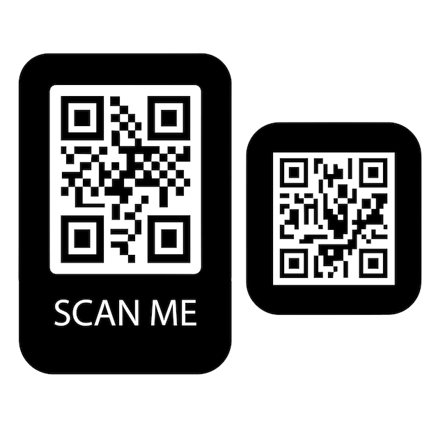 QR code with scan me text