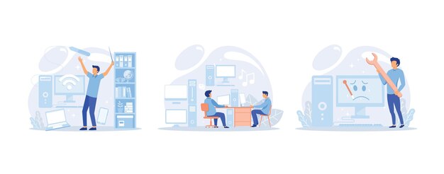 Quản trị hệ thống, phòng máy tính và khắc phục sự cố, bảo trì công nghệ kỹ thuật số. Quản trị viên hệ thống