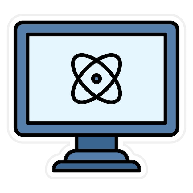 quantum computing icon vector image can be used for computer and hardware