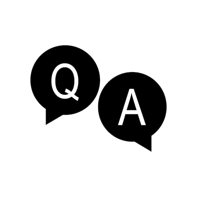 question and answer icon vector template illustration logo design