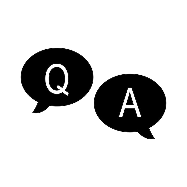 question and answer icon vector template illustration logo design