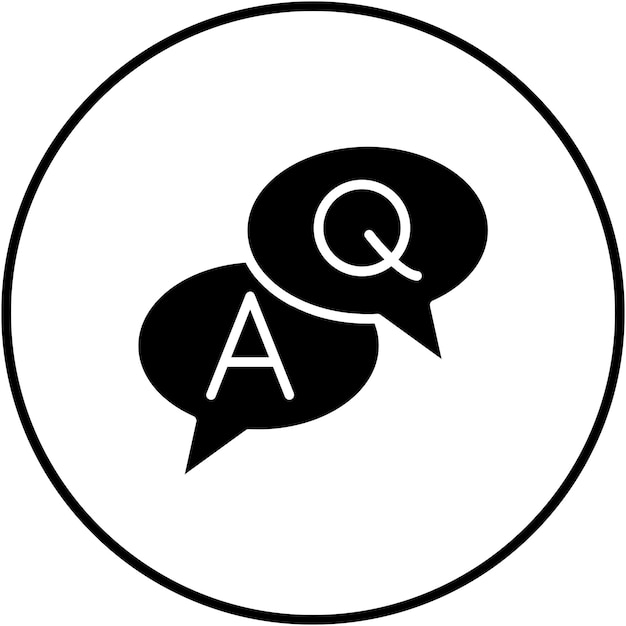 question and answer vector icon can be used for communications iconset
