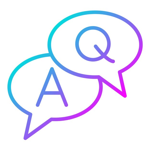 Question and Answer vector icon Can be used for Communications iconset