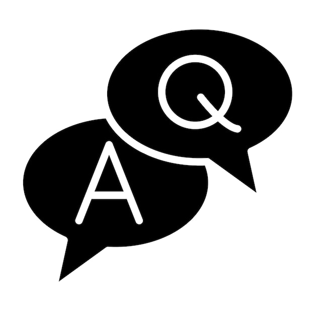 question and answer vector illustration style