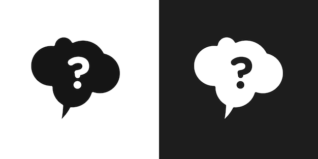 Question icon line art vector