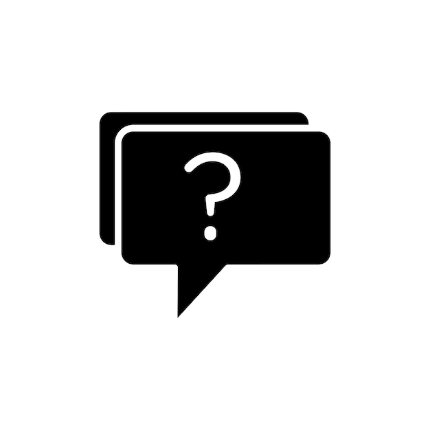 Question line icon isolated on white background