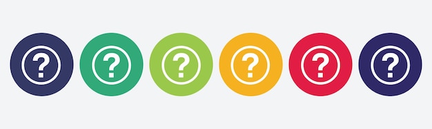 question mark icon set