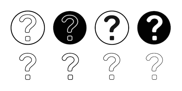 Question mark icon Thin line flat illustration