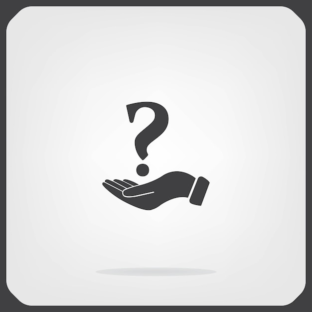 Question mark symbol Vector illustration on gray background Eps 10
