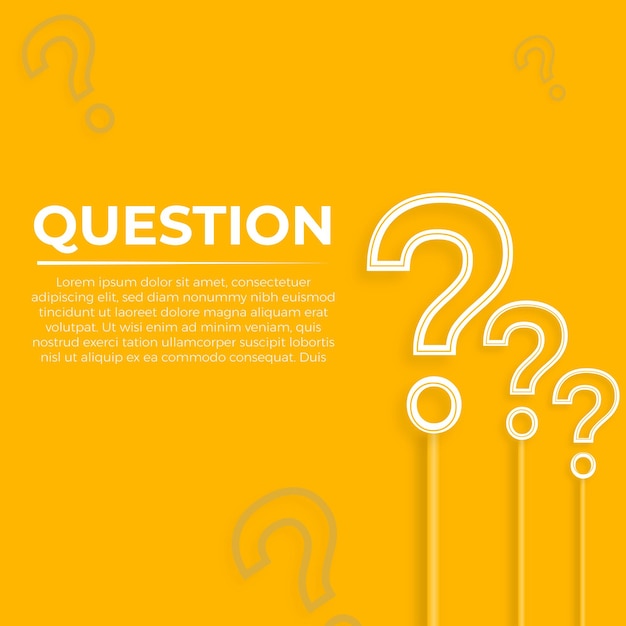 question or quote background vector design