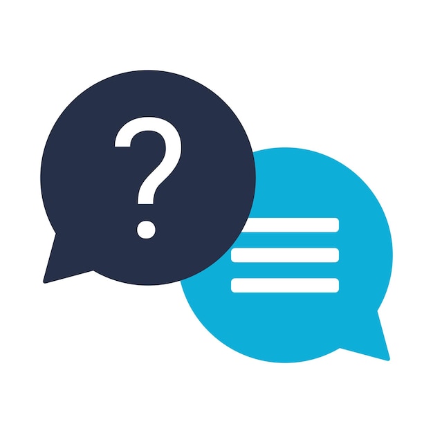 Questions and Answers icon with different styles for frequently asked questions concepts in websites design logo app template ui etc