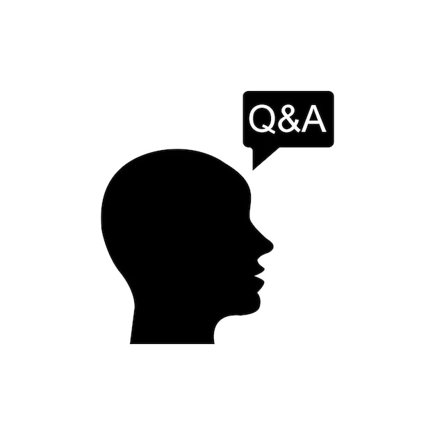 Questions and answers icon with speech bubble and q and a letters Vector minimal trendy thin line i