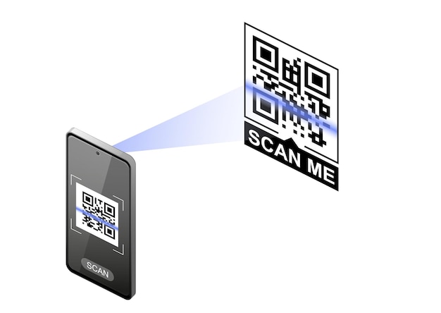Quét mã QR vào điện thoại di động, khung QRcode đẳng cự và điện thoại quét. Thẻ điện thoại Quét cho tôi, Mẫu cho thanh toán ứng dụng di động, điện thoại thông minh PDA, mã vạch điện tử, công nghệ kỹ thuật số