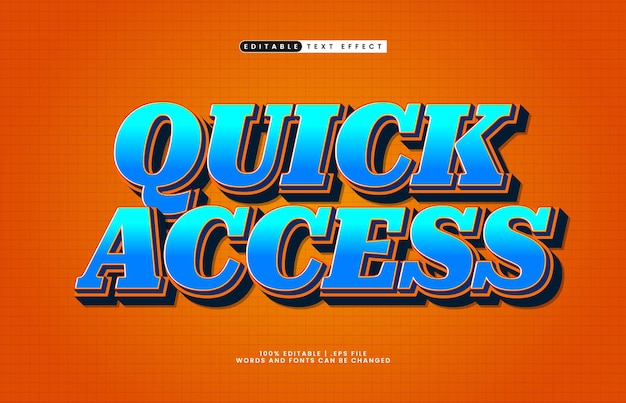 quick access editable text effect with a simple and modern text style