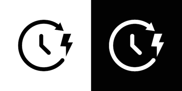 Quick time icon logo set vector