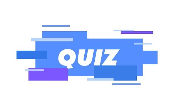 quiz sign icon flat blue quiz question board icon vector icon