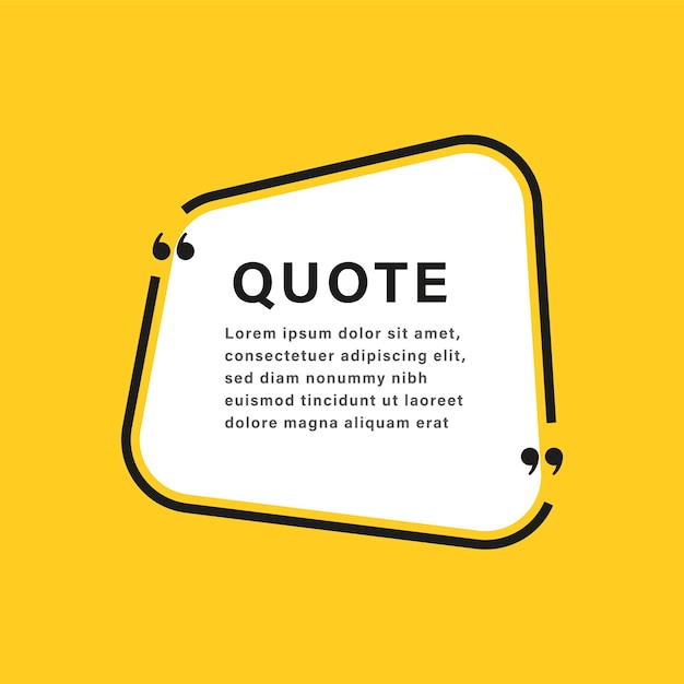 Quote box frame or communication quotes text speech bubbles templates frames