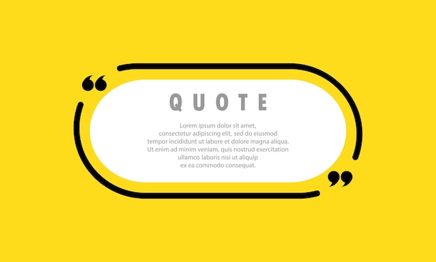 Quote icon. Quotemark outline, speech marks, inverted commas, blank space. Blank for your text. Vector EPS 10. Isolated on background.