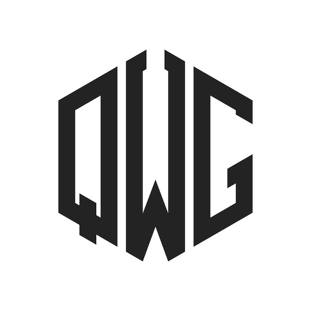 QWG Logo Design Initial Letter QWG Monogram Logo using Hexagon shape