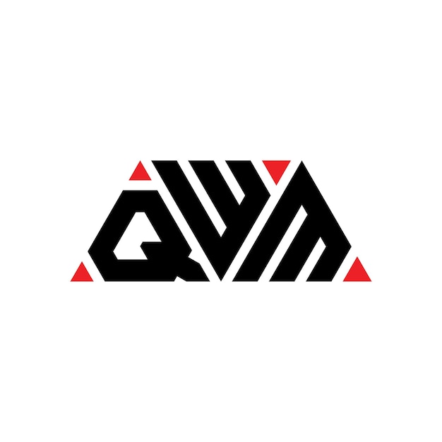 qwm triangle letter logo design with triangle shape qwm triangle logo design monogram qwm triangle vector logo template with red color qwm triangular logo simple elegant and luxurious logo qwm