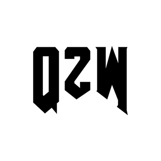 QZW letter logo design for technology company QZW logo design black and white color combination QZW logo QZW vector QZW design QZW icon QZW alphabet QZW typography logo design