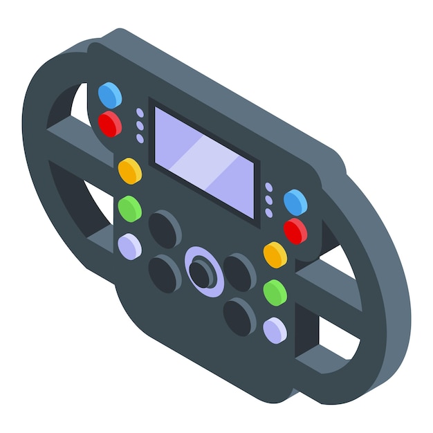 Racer steering wheel icon isometric vector Race car Auto drive