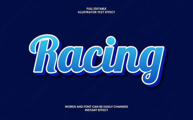Racing Text Effect