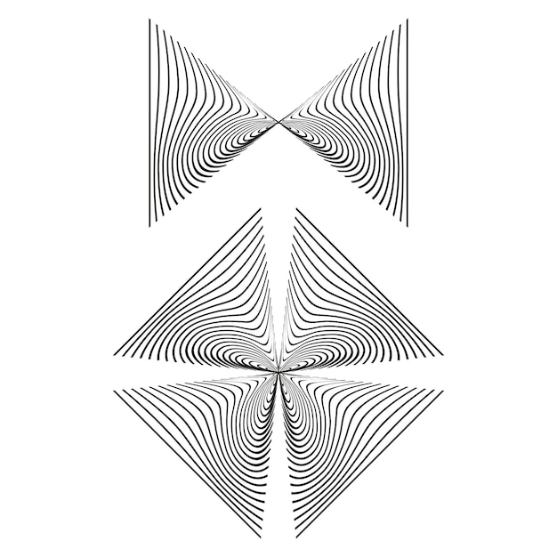 radial pattern illustration symmetrical line burst black white palette vector optical effect