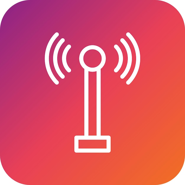 Radio antenna Vector Icon Design Illustration