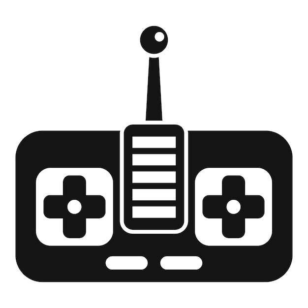 Radio control toy with antenna using cross buttons for direction