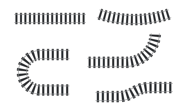 railway train track vector route