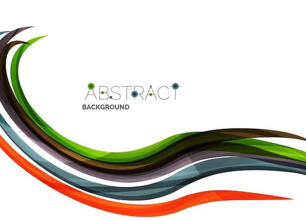 Rainbow color lines on white Identity wave element