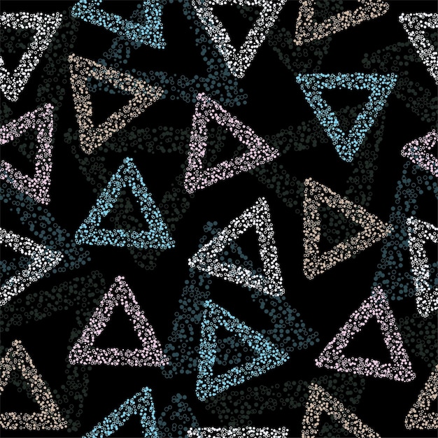 Rainbow color triangle seamless pattern vector eps 10
