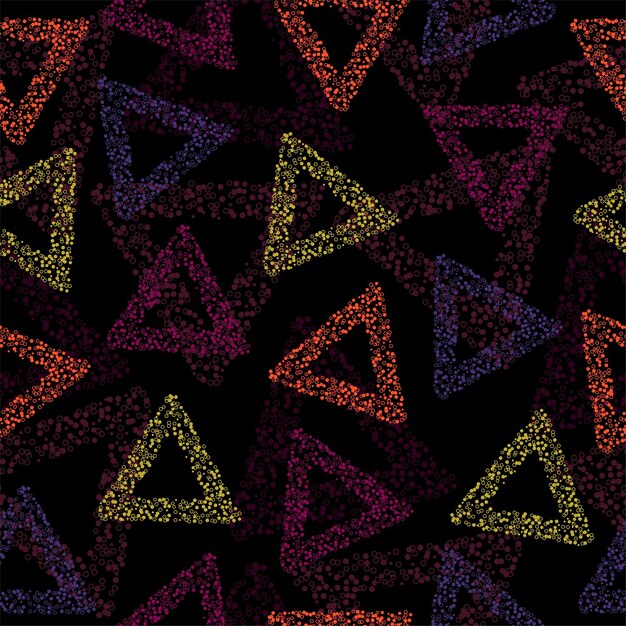 Rainbow color triangle seamless pattern vector eps 10